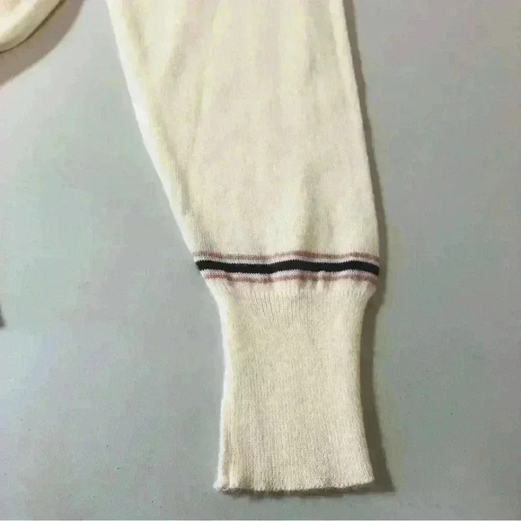 Puritan Vintage Mens Grandpa Brown Cream Long Sleeve Polo Sweater Sz Medium NWT - Picture 7 of 11